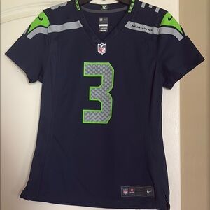 Nike Navy and Neon Green Seahawks Jersey